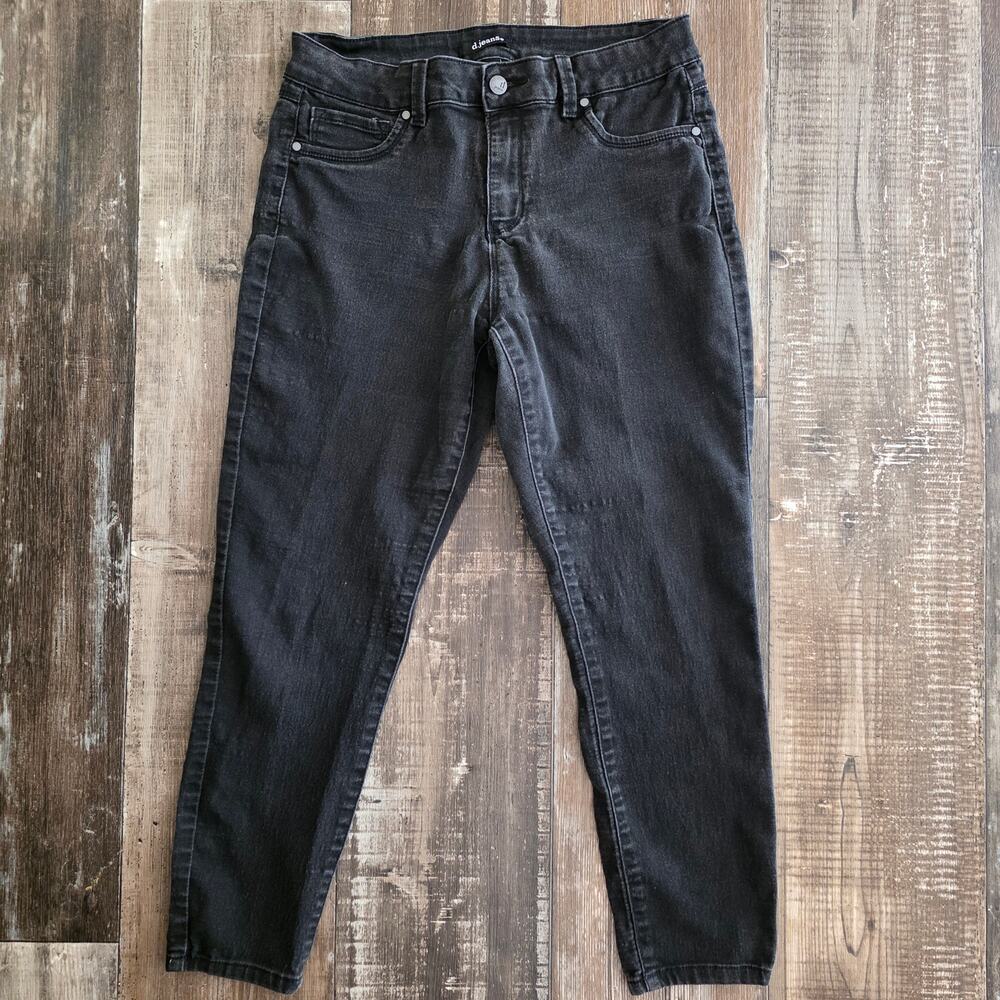 D. Jeans Black Stretch Straight Leg Jeans Women's Size 12